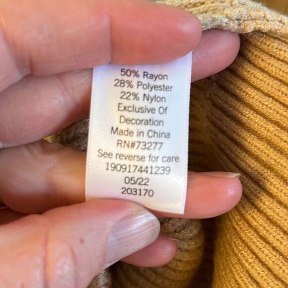 Nine West Sequin Embellished Half‎ Zip Sweater Pullover - Picture 5 of 5